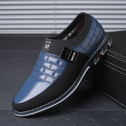 Men’s Casual Slip-On Shoes - Woven Texture - Tread Sole - Comfort Fit Daily Wear