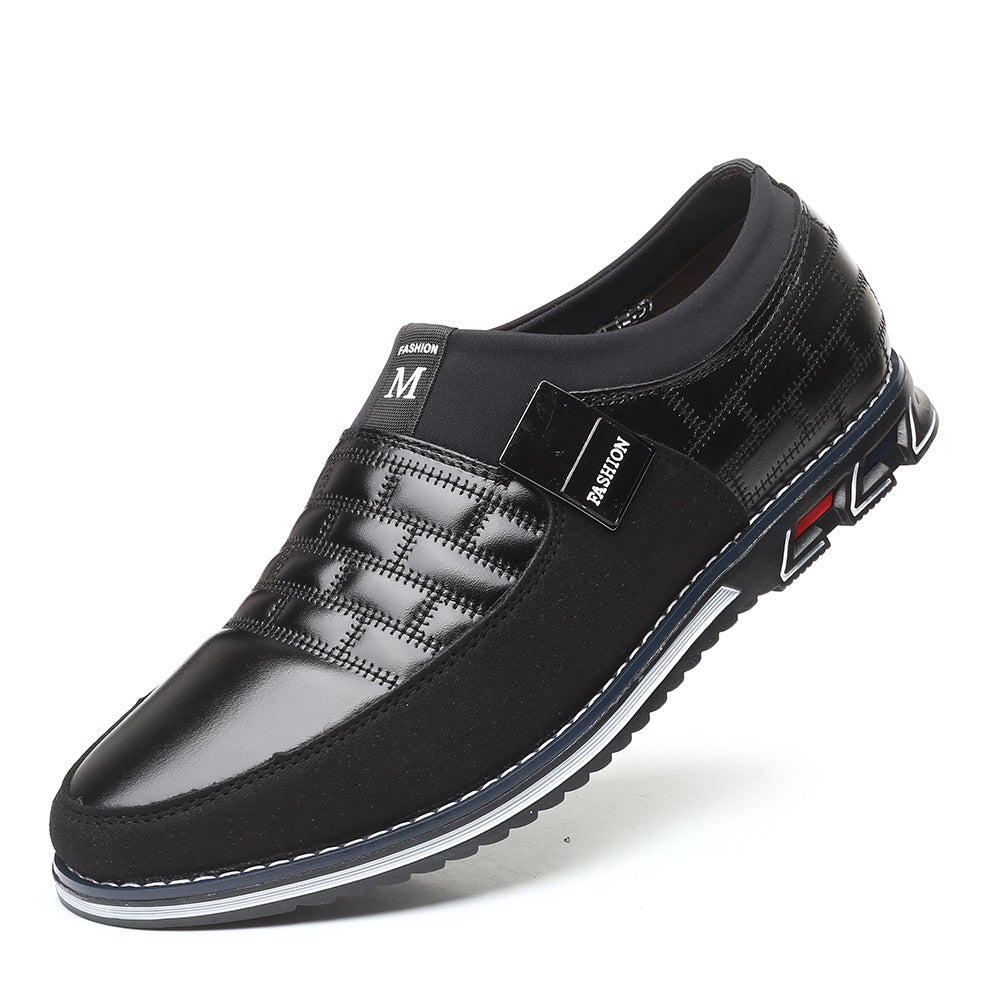 Men’s Casual Slip-On Shoes - Woven Texture - Tread Sole - Comfort Fit Daily Wear