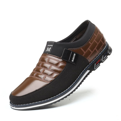 Men’s Casual Slip-On Shoes - Woven Texture - Tread Sole - Comfort Fit Daily Wear